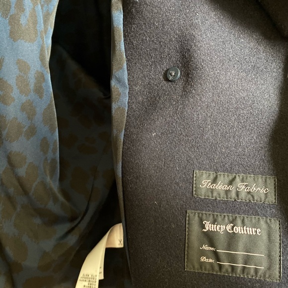 Juicy Couture small navy wool jacket with faux fur - Picture 5 of 8